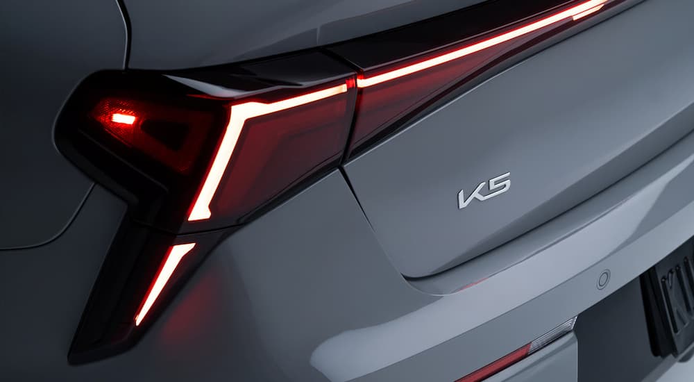 Taillights on a gray 2025 Kia k5